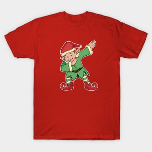 Cute Dabbing Elf Cartoon T-Shirt